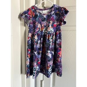 Girls Disney Villain Dress Cruella Ursula Maleficent Captain Hook Size 4T